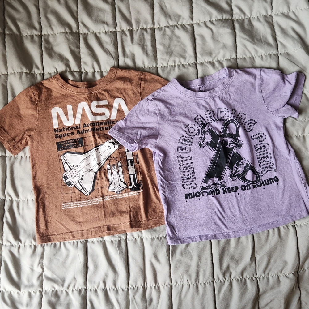H&M Toddler Graphic T-Shirts - NASA & Skateboarding